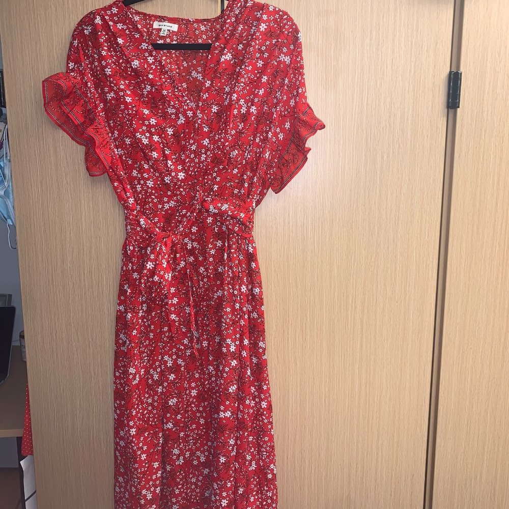 Midi Tie Front Dress